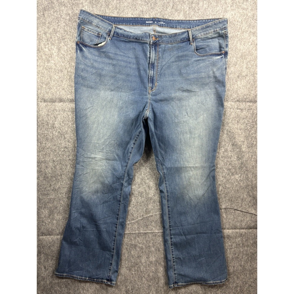 Old Navy Jeans Women's Blue Medium Wash Mid Rise Kicker Boot Cut Size 30